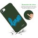 Coque iPhone 7/8/ iPhone SE 2020 Silicone Liquide Douce vert kaki Love Fluo Ecriture Tendance et Design Evetane