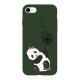 Coque iPhone 7/8/ iPhone SE 2020 Silicone Liquide Douce vert kaki Panda Pissenlit Ecriture Tendance et Design Evetane