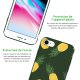 Coque iPhone 7/8/ iPhone SE 2020 Silicone Liquide Douce vert kaki Ananas Motifs Ecriture Tendance et Design Evetane