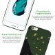 Coque iPhone 6/6S Silicone Liquide Douce vert kaki Terrazzo marbre Noir Evetane.