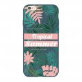 Coque iPhone 6/6S Silicone Liquide Douce bleu nuit Tropical Summer Pastel Evetane.