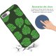 Coque iPhone 7 Plus / 8 Plus Silicone Liquide Douce vert kaki Feuilles palmiers Ecriture Tendance et Design Evetane