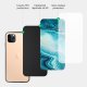 Coque en verre trempé iPhone 11 Pro Bleu Nacré Marbre Ecriture Tendance et Design Evetane.
