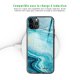 Coque en verre trempé iPhone 11 Pro Bleu Nacré Marbre Ecriture Tendance et Design Evetane.
