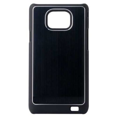  Coque alu brosse noire pour Samsung Galaxy S2 SWISS CHARGER