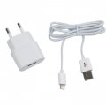 Muvit Pack White Travel Charger 1usb 1a + Lightning Cable Mfi 1m 1a