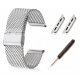 Bracelet en acier + kit d'installation avec attaches pour Apple Watch 42mm