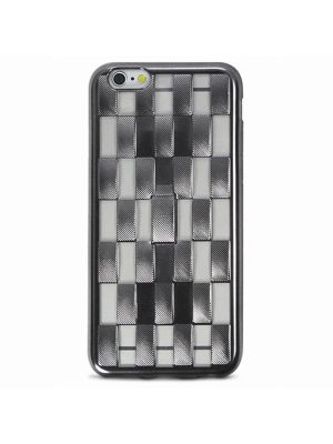 Mocca Coque gel noire tressée avec stand pour Apple iPhone 6/6S