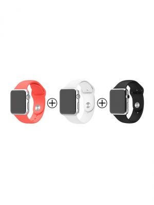 Lot de 3 bracelets en silicone pour Apple Watch 42mm