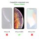 Coque en verre trempé iPhone Xs Max Bleu Nacré Marbre Ecriture Tendance et Design Evetane.