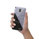 Coque Samsung Galaxy A6 2018 360 intégrale transparente Terrazzo marbre Noir Tendance Evetane.