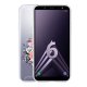 Coque Samsung Galaxy A6 2018 360 intégrale transparente Crâne floral Tendance Evetane.