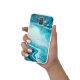 Coque Samsung Galaxy A6 2018 360 intégrale transparente Bleu Nacré Marbre Tendance Evetane.