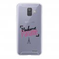Coque Samsung Galaxy A6 2018 360 intégrale transparente Madame paname Tendance Evetane.