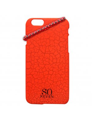 So Seven Coque Fluo Craquelee Orange + Bracelet Apple Iphone 6/6s