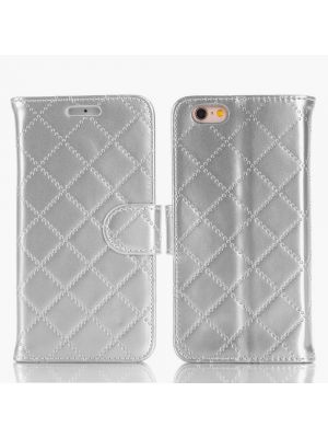 Etui à rabat Argent Matelassé pour iPhone 6/6S