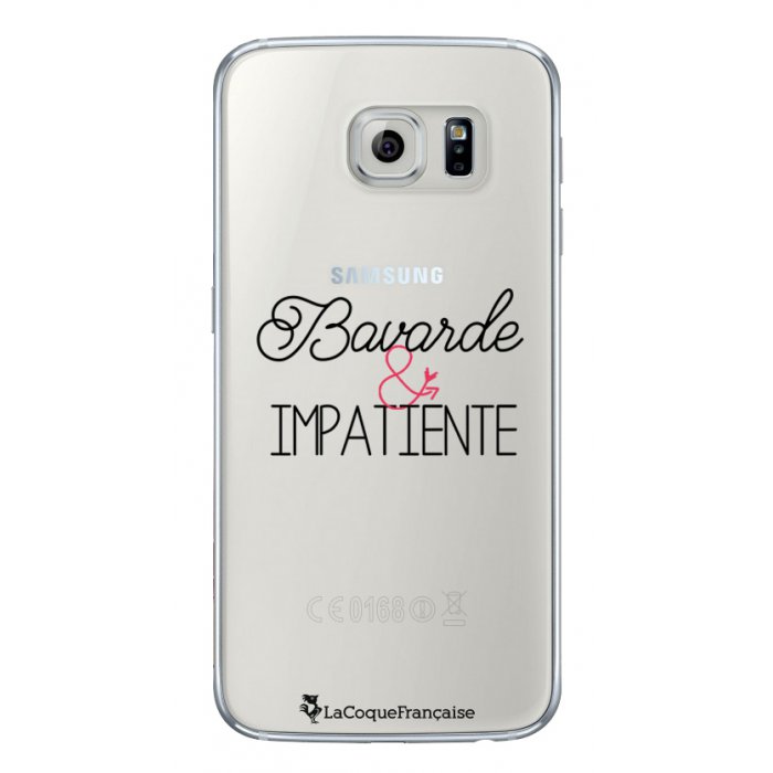 Coque Samsung Galaxy S6 Edge Plus rigide transparente Bavarde et impatiente Dessin La Coque Francaise - Coquediscount