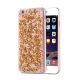 Coque silicone souple Pétales de Paillettes Or pour iPhone 6/6S