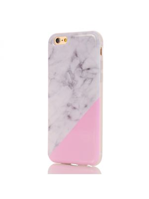 Coque souple motif Marbre Blanc & Rose pour iPhone 6/6S