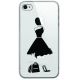 Coque transparente rigide My little black dress pour Apple iPhone 4/4S