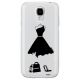 Coque transparente rigide My little black dress pour Samsung Galaxy S4