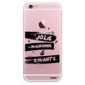 Coque iPhone 6/6S rigide transparente Jolie Mignonne et chiante Dessin Evetane