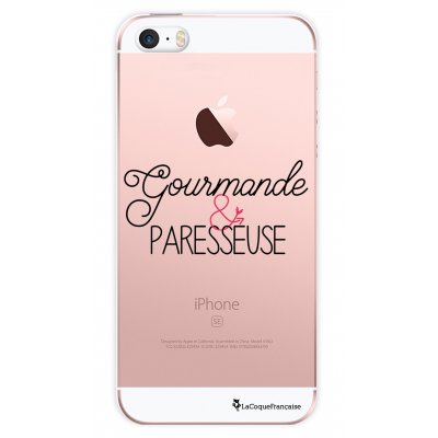 Coque transparente Gourmande et paresseuse pour Apple iPhone 5/5S