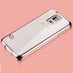 Coque silicone transparente avec bumper rose gold pour Samsung Galaxy S5