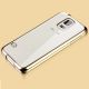 Coque silicone transparente avec bumper gold pour Samsung Galaxy S5