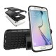 Coque anti-choc noire avec stand pour Samsung Galaxy S7 Edge