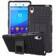 Coque anti-choc noire avec stand pour Sony Xperia M4 Aqua