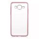 Coque silicone transparente avec bumper rose gold pour Samsung Galaxy Grand Prime