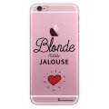 Coque iPhone 6/6S rigide transparente Blonde mais jalouse Dessin La Coque Francaise