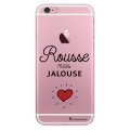 Coque iPhone 6/6S rigide transparente Rousse mais jalouse Dessin La Coque Francaise