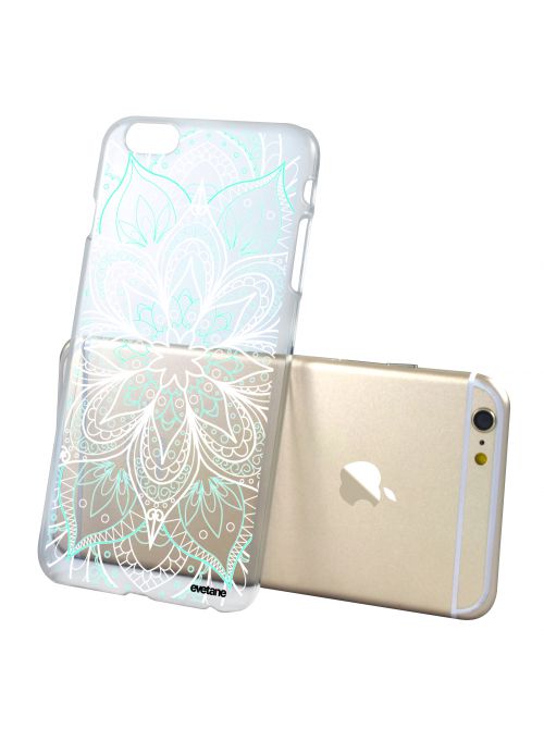 Coque transparente Mandala Turquoise pour iPhone 6/6S