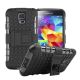 Coque anti-choc noire avec stand pour Samsung Galaxy S5