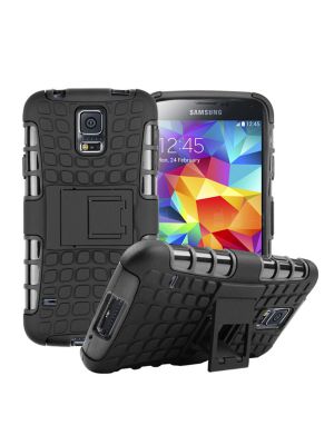 Coque anti-choc noire avec stand pour Samsung Galaxy S5