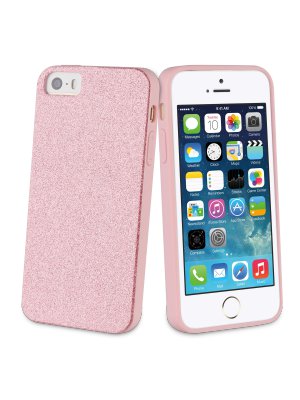 Muvit Life Bling Glitter Coque Pailletee Rose Apple Iphone 5s/se