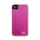 Casemate coque arriere rose aluminium brosse pour iphone 4 / 4S