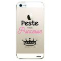 Coque iPhone 5/5S/SE rigide transparente Peste mais Princesse Dessin Evetane