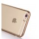 Coque silicone souple transparente avec bumper gold pour iPhone 6/6S