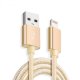 Câble USB Lightning nylon gold pour iPhone 5/5C/5S/6/6S/6+/6S+ & iPad 4/Mini/Air