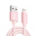 Câble USB Lightning nylon rose 2m