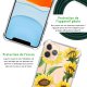 Coque iPhone 11 pro anti-choc silicone avec cordon vert -Tournesols