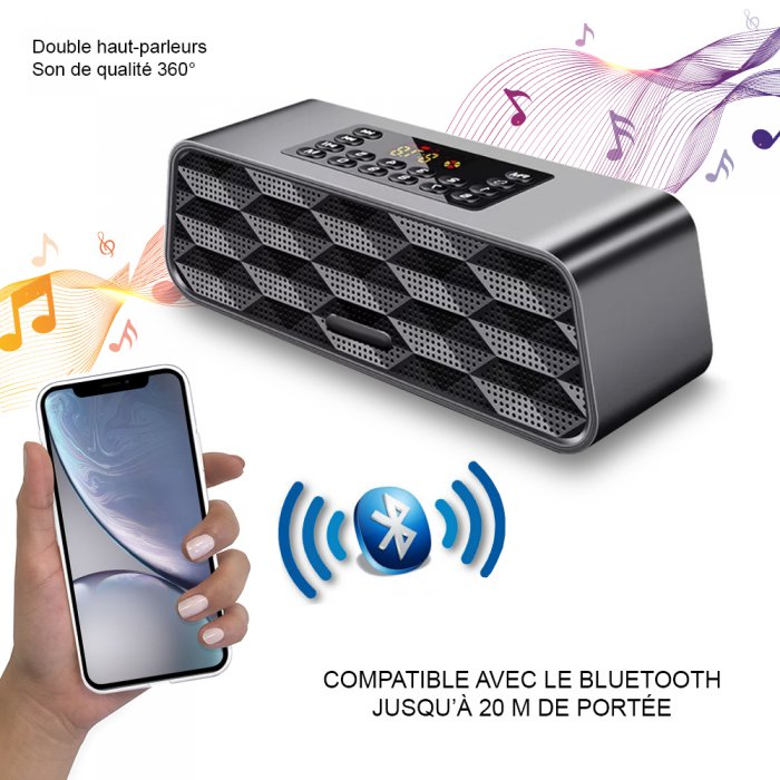 SACOCHE ENCEINTE 2 X 5 WATTS BLUETOOTH LV x ESTEBAN PROTOTYPE DE CRÉATEUR