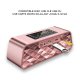 Enceinte bluetooth double haut-parleurs rose gold 