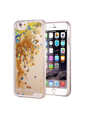 Coque transparente paillettes doré pour iPhone 6/6S