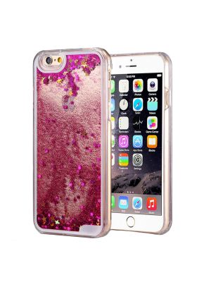 Coque transparente paillettes fushia pour iPhone 6/6S