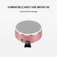 Enceinte bluetooth rose gold 