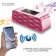 Enceinte bluetooth double haut-parleurs rose gold 